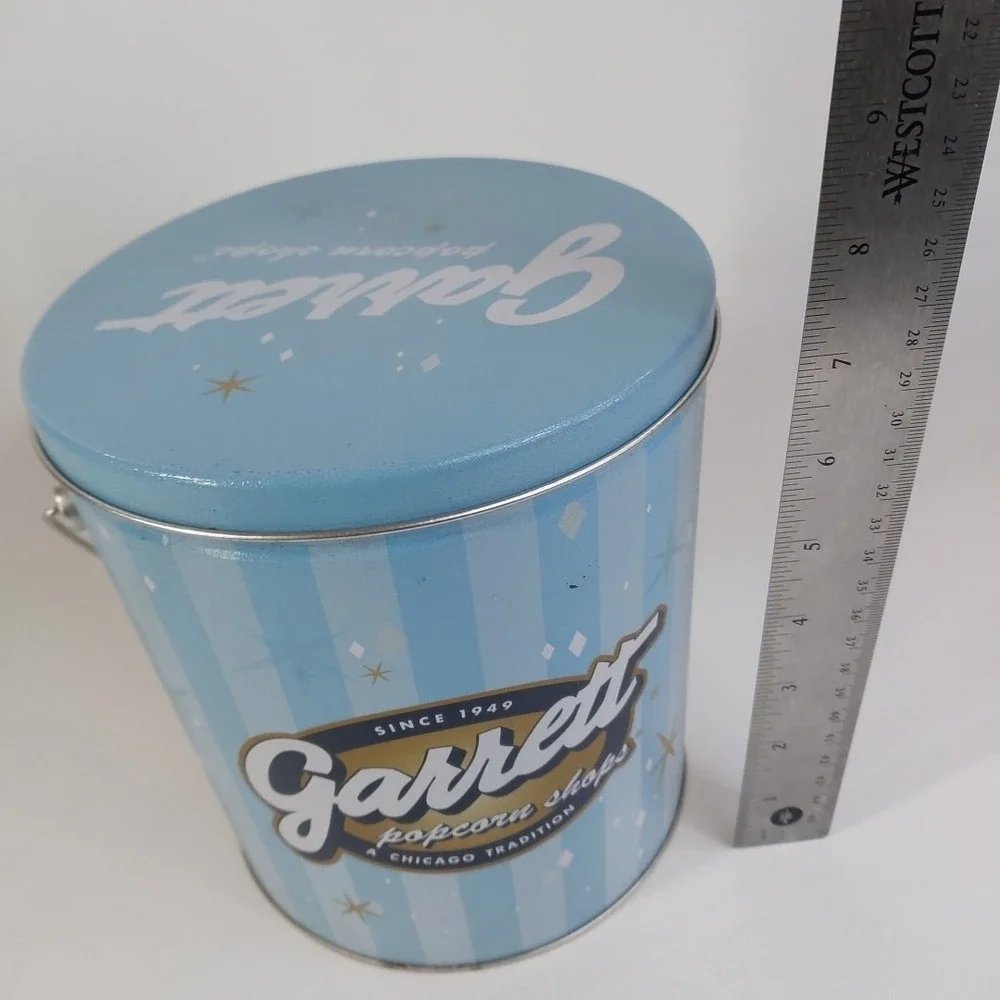Garrett Popcorn Shops Tin, Chicago Collectible,  Lid And‎ Handle